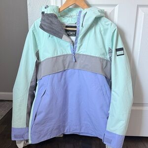 Roxy Pastel Green and Purple Ski Jacket
